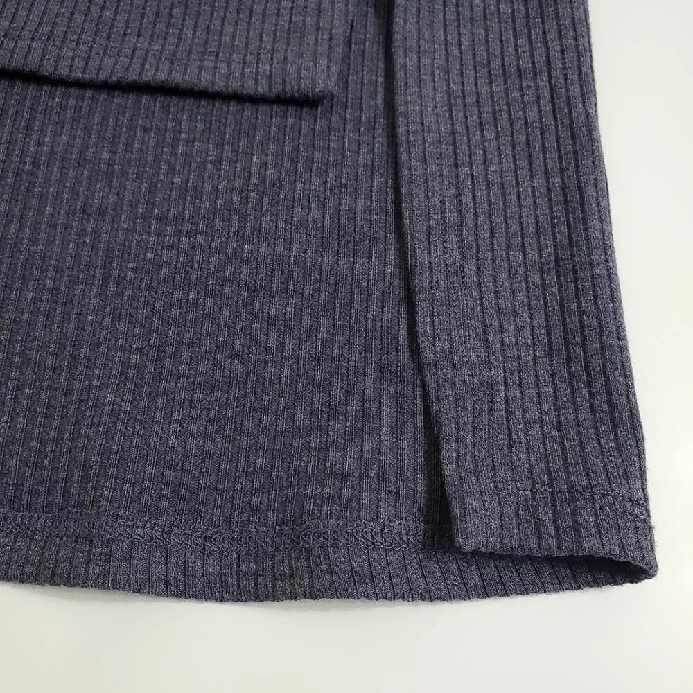 Eileen Fisher Women Ribed Knit Tunic Mini Dress M Boat Neck Stretch Shor… - Picture 10 of 11